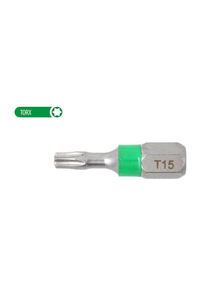 Ceta Form T15 X 25 Mm Torx Bits Uç Renk Kodlu Cb/807tc