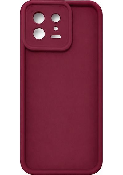 Mi 13 Uyumlu Kamera Çıkıntılı Mat Silikon Telefon Kılıfı Bordo