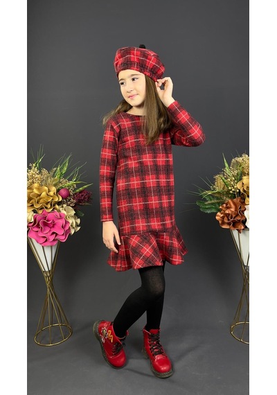Mnk Baby & Kids Kız Çocuk Şapkalı Kışlık Uzun Kol Elbise Mnk0412 Kırmızı Mnk Baby & Kids Kız Çocuk Şapkalı Kışlık Uzun Kol Elbise Mnk0412 Kırmızı