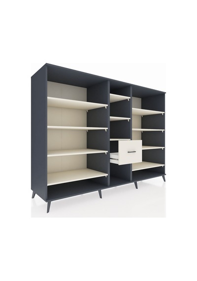 Kronos Dolap 11 Raflı 3 Çekmeceli 220x59x163 Antrasit-aytaşı Antrasit-aytaşı Kronos Dolap 11 Raflı 3 Çekmeceli 220x59x163 Antrasit-aytaşı Antrasit-aytaşı