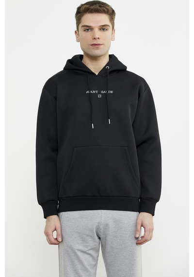 Sementa Oversize Kapüşonlu Sweatshirt - Siyah Siyah