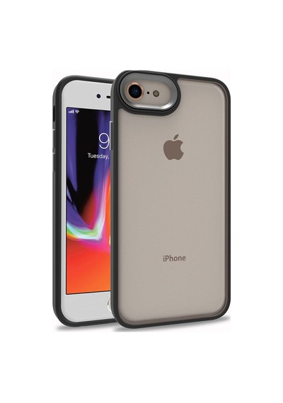Apple Uyumlu iPhone Se 2022 Zore Flora Kılıf-siyah