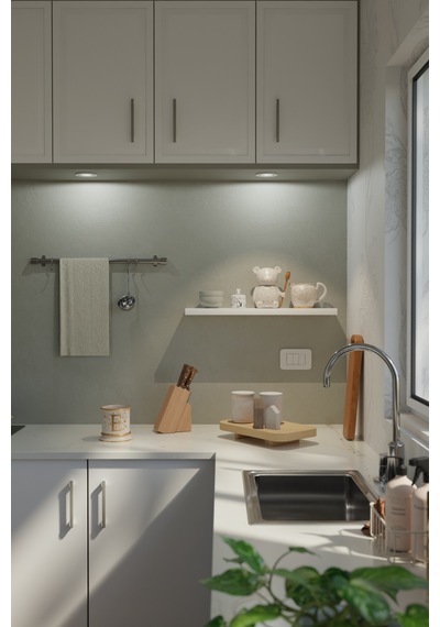 Yankı-BYEG 60 cm Mat Beyaz Mdf Gizli Bağlantı Duvar Rafı