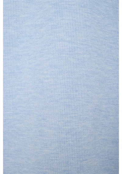 Süvari Buz Mavi Regular Düz Baskısız Waffle Düğmeli Polo Yaka Tişört Sts1014000004-m01
