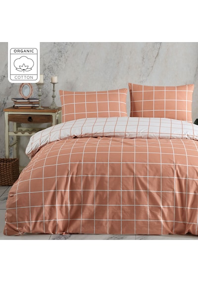 %100 Pamuklu Tek Kişilik Nevresim Takımı 160x220 2 Yastık Kılıflı Lastikli Çarşaflı 120x200+30 Somon