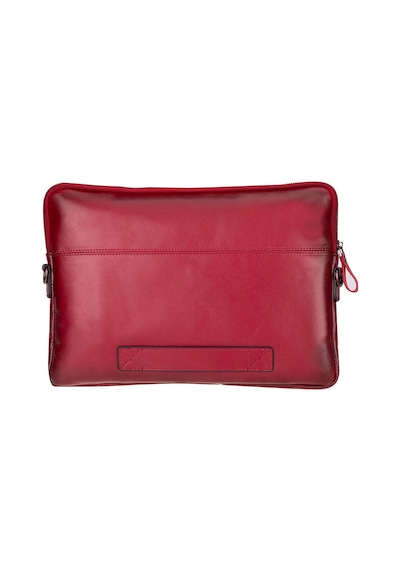 Bloomsleeve Leeds 14" Crimson Red Hakiki Deri Laptop & Tablet Kılıfı Kırmızı