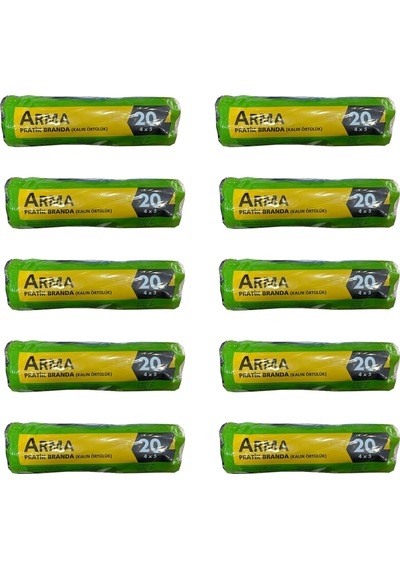 Arma Naylon Tadilat Boya Koruyucu Örtü Poşet Kalın Pratik Branda - 4x5 Metre - 20 M2 - 10 Paket