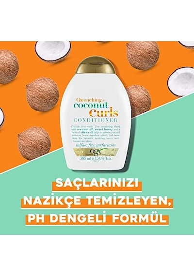 Bukleli Saçlar İçin Nemlendirici Coconut Curls Sülfatsız Bakım Kremi 385 Ml