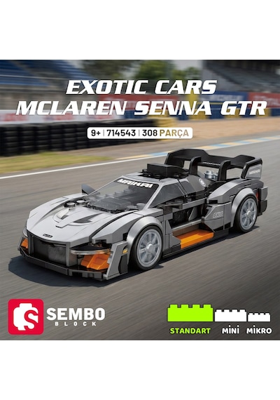 Sembo Block Mclaren Senna Gtr Yapı Bloğu Seti 308 Parça