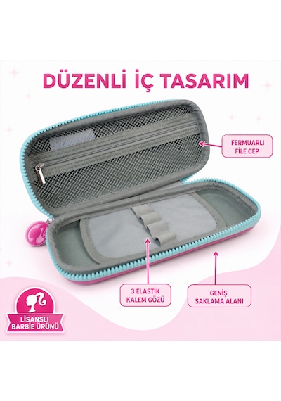 Bakgelal Barbie Eva Kalemlik Fermuarlı Kalem Çantası Okul Ve Kırtasiye Kalem Kutusu - 9084131231336 Cok Renkli