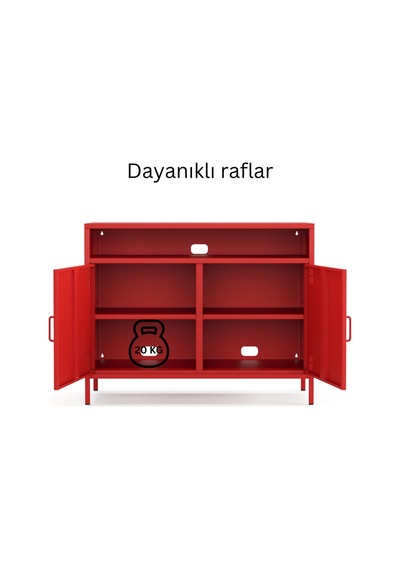 Tv Ünitesi, Tv Dolabı,2 Kapaklı, Açık Raflı 100,50 X 40 X 79,50 Cm Ral 3020 Kırmızı Tv Ünitesi, Tv Dolabı,2 Kapaklı, Açık Raflı 100,50 X 40 X 79,50 Cm Ral 3020 Kırmızı