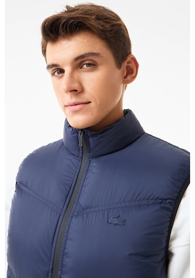 Lacoste Down Fill Mens West Dik Yaka Kaz Tüyü Erkek Yelek Lacivert Lacivert