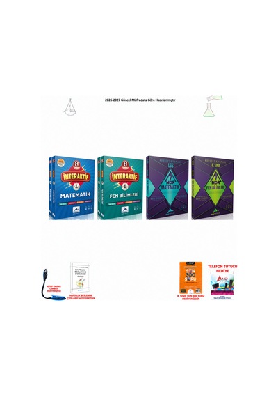 Paraf 8. Sınıf Lgs İnteraktif+mor Sayısal 4 Kitap Seti
