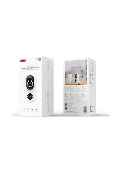 Çift Kameralı 1080p Hd Gece Görüşlü Akıllı Wi-fi Güvenlik Kamerası