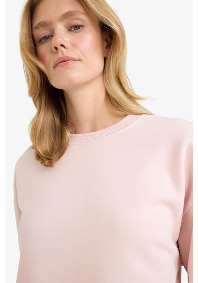 Defacto Boxy Fit Bisiklet Yaka Basic Düz Sweatshirt B8568ax25aupn364 Pembe Defacto Boxy Fit Bisiklet Yaka Basic Düz Sweatshirt B8568ax25aupn364 Pembe