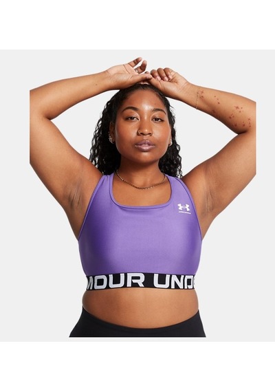 Under Armour - Kadın Ua Hg Mid Branded Spor Sütyeni 1383544-525 Lavish White