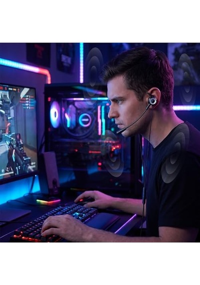 Rm-k21 Superb 3,5mm Gaming Siyah Kulak İçi Mikrofonlu Kulaklık Standart