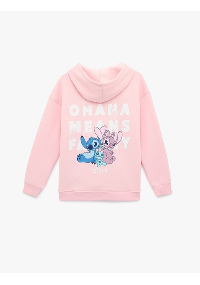 Koton Stitch Lisanslı Kapüşonlu Arkası Baskılı Oversize Sweatshirt Pembe 6wal10692ık Gülkurusu Koton Stitch Lisanslı Kapüşonlu Arkası Baskılı Oversize Sweatshirt Pembe 6wal10692ık Gülkurusu