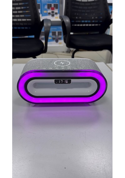 O-kam Ok-s306 Rgb Işıklı Bluetooth Hoparlör Kablosuz Şarj Özellikli Dijital Çalar Saat 7 Renk Ambiyans Işığı Usb Aux Sd Kart Destekli Masa Lambası O-kam Ok-s306 Rgb Işıklı Bluetooth Hoparlör Kablosuz Şarj Özellikli Dijital Çalar Saat 7 Renk Ambiyans Işığı Usb Aux Sd Kart Destekli Masa Lambası