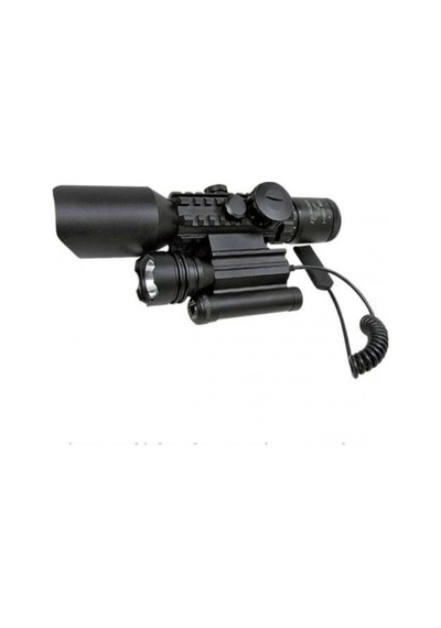 3-10x42 Zoomlu Dürbünü Lazer Zenon Fenerli M9 Çok Renkli