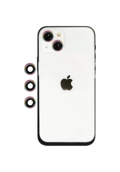 Newface Apple İphone 14 Shine Kamera Lens - Rainbow Gökkuşağı