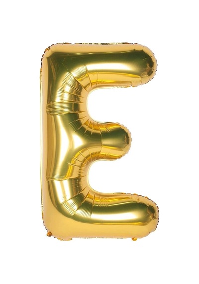 Folyo Balon E Harfi Helyum Balon 36 Cm Gold Renk - A Harf Balon - Harf Folyo Balon Gold Ballons Çok Renkli