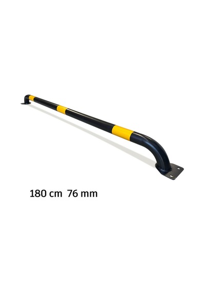 Araç Stop Demiri Araç Stoperi Otopark Stoperi Siyah 180cm Ø76mm 3mm