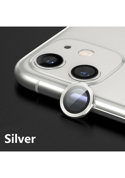 Apple Uyumlu iPhone 11 Mercek-Lens Kamera Koruyucu Gri