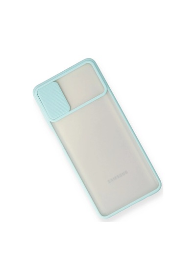 Newface - 273 - Samsung Uyumlu Galaxy M51 Kılıf Palm Buzlu Kamera Sürgülü Silikon - Ece-umay - - Turkuaz