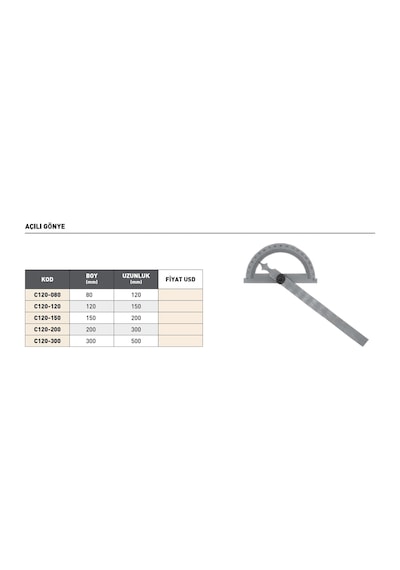 Fett 120x150mm Pld Açılı Gönye
