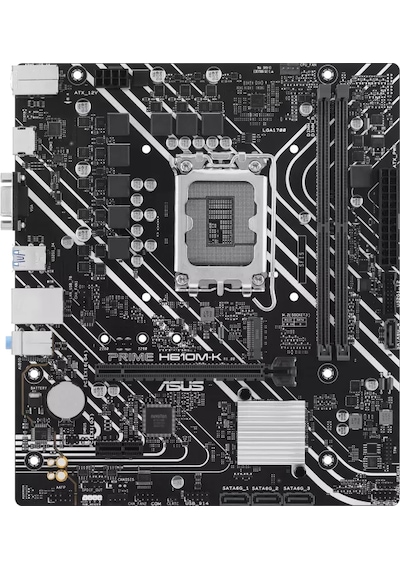 Asus Prıme H610m-k, 2xddr5, M.2, D-sub, Hdmı, 12-13.14.nesil, Lga1700 Soket, Anakart