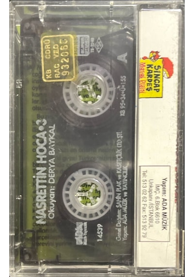Kaset Nasrettin Hoca 3 Sincap Kardeş Masal Dizisi Derya Baykal Ka