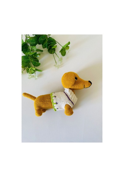 Adenya Sepeti Amigurumi Sosis Köpek Sarı