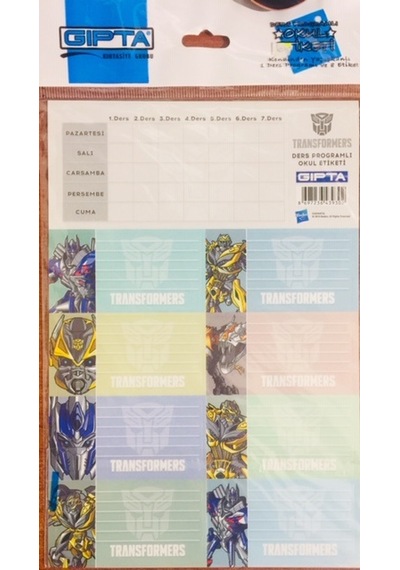 Gıpta Transformers Programlı Okul Etiketi