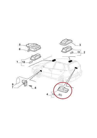 Fiat 500 Punto İdea Linea Bravo Panda Stilo Doblo Bagaj Lambası