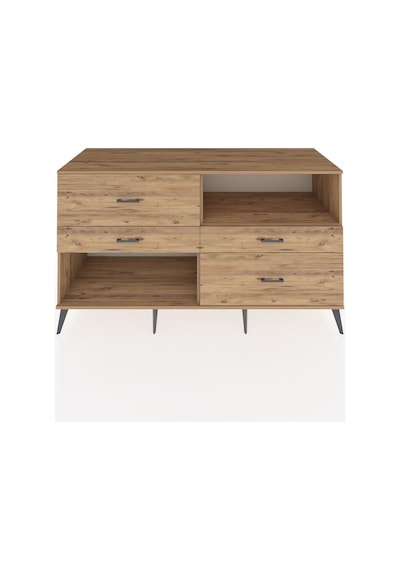 Kronos Konsol Tek Raflı 4 Çekmeceli 176x59x99 Çam-çam Çam-çam