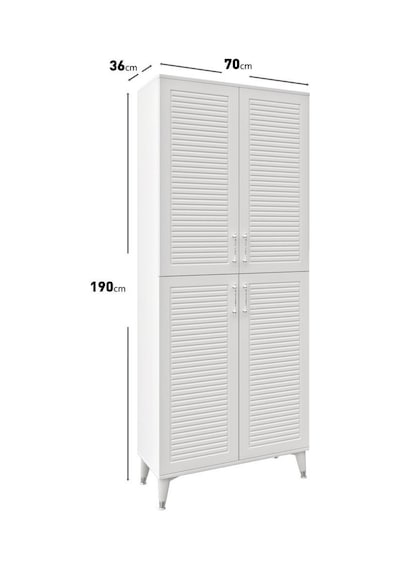Panjurlu Metal Kulp Pnj4190 Çok Amaçlı Dolap 4 Kapaklı Mutfak Dolabı Balkon Dolabı Kiler Banyo Dolabı Ayakkabılık Beyaz Gümüş Panjurlu Metal Kulp Pnj4190 Çok Amaçlı Dolap 4 Kapaklı Mutfak Dolabı Balkon Dolabı Kiler Banyo Dolabı Ayakkabılık Beyaz Gümüş