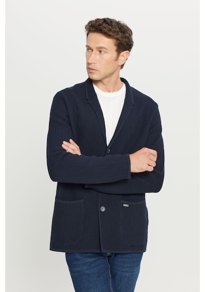 AC&Co / Altınyıldız Classics Erkek Lacı Pamuklu Standart Fit Normal Kesim Mono Yaka Torba Cepli Jakarlı Triko Ceket Lacı