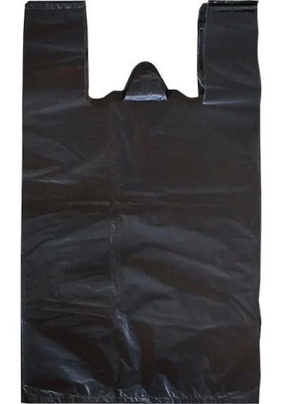 Siyah Dökme Market Poşeti Torbası - Hışır Atlet Poşet - Mini Boy - 20 X 35 Cm. - 3 Kg.