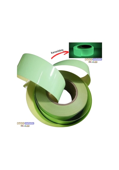 Fosforlu Fotolümen Şerit Bant Folyo-lümen Folyo 5cm X 5m