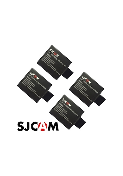 Sjcam Sj4000 Sj5000 M10 Aksiyon Kamera Bataryası 4 Adet Pil Seti Çok Renkli
