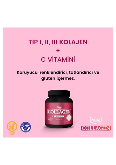 Hud Collagen Plus Powder 300 G - Toz Kolajen (3 Adet)