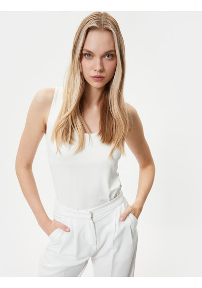Koton Askılı Atlet Basic U Yaka Slim Fit Beyaz 4sak10013ek 4SAK10013EK000 Beyaz