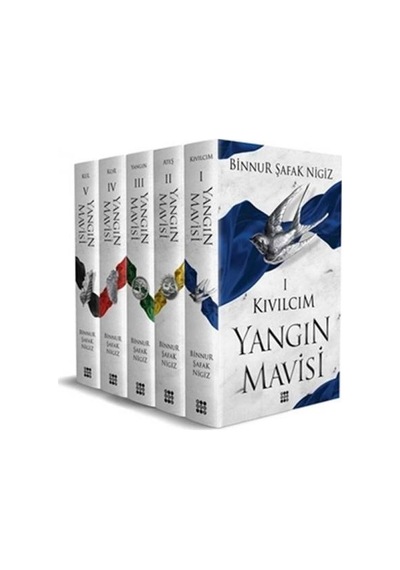 Yangın Mavisi Seti - 5 Kitap Takım - Binnur Şafak Nigiz - Dokuz Yayınları