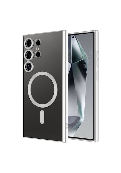 Galaxy S24 Ultra Kılıf Kamera Korumalı M-safe Wireless Şarj Özellikli Zore Demre Kapak Derin Mor