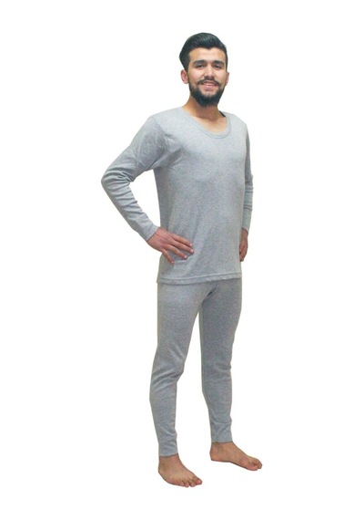 Ceylanoğlu %100 Pamuk Gri Takım - Alt Üst Içlik - Interlok