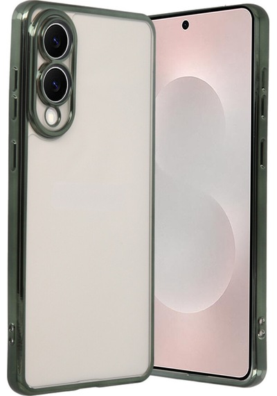 Samsung Galaxy S25 Edge İçin Uyumlu 3d Kamera Korumalı Şeffaf Tasarım Bumper Kılıf