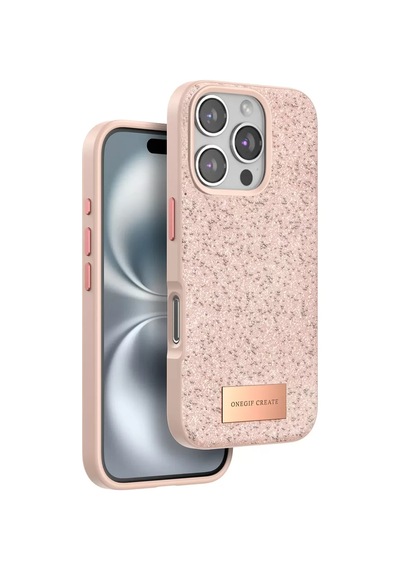 Onegif Apple iPhone Uyumlu 16 Pro Max Bright Simli Kapak - Pembe Bzsxx00 1