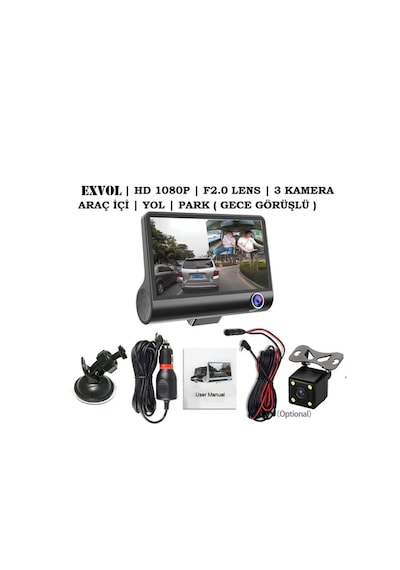 Fenomex 1080p Dash Cam Full Hd Araç İçi Kamera 3 Kamera Gece Görüşlü Büyük Ekran G Sensör Geniş Açı Fenomex 1080p Dash Cam Full Hd Araç İçi Kamera 3 Kamera Gece Görüşlü Büyük Ekran G Sensör Geniş Açı