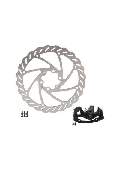 Bisiklet Fren Kaliperi + 160 Mm 6 Vidalı Rotor Seti Bisiklet Disk Fren Arka Rotor+kaliper Set